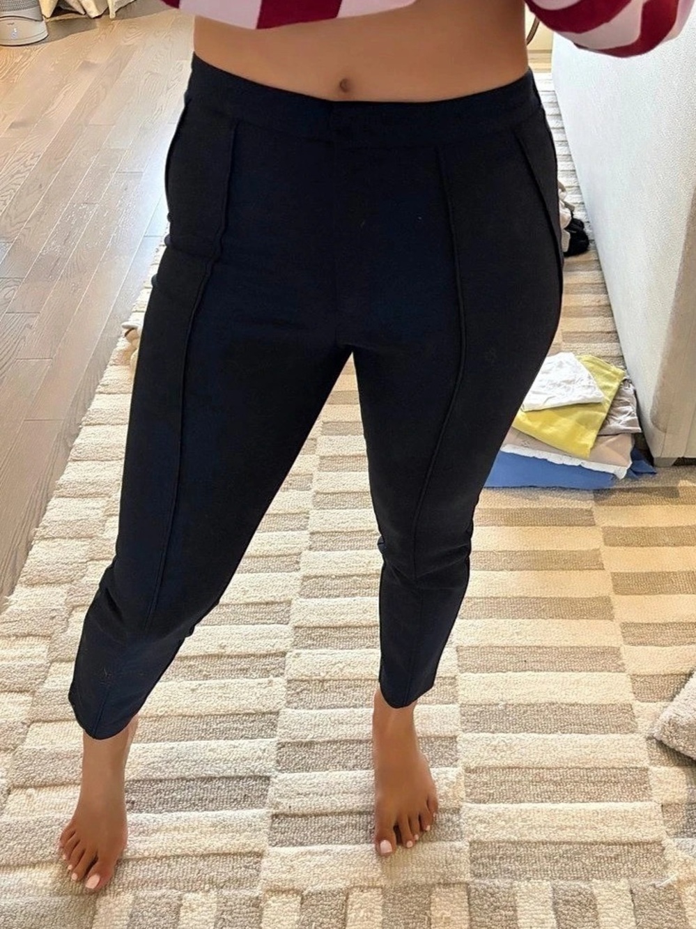 Mango Navy Ankle Pants Size 4